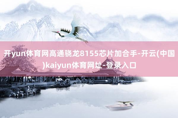 开yun体育网高通骁龙8155芯片加合手-开云(中国)kaiyun体育网址-登录入口