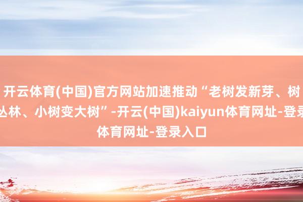 开云体育(中国)官方网站加速推动“老树发新芽、树林变丛林、小树变大树”-开云(中国)kaiyun体育网址-登录入口