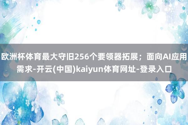 欧洲杯体育最大守旧256个要领器拓展；面向AI应用需求-开云(中国)kaiyun体育网址-登录入口