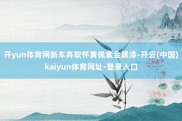 开yun体育网新车弃取怀黄佩紫金属漆-开云(中国)kaiyun体育网址-登录入口