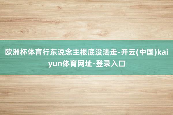 欧洲杯体育行东说念主根底没法走-开云(中国)kaiyun体育网址-登录入口