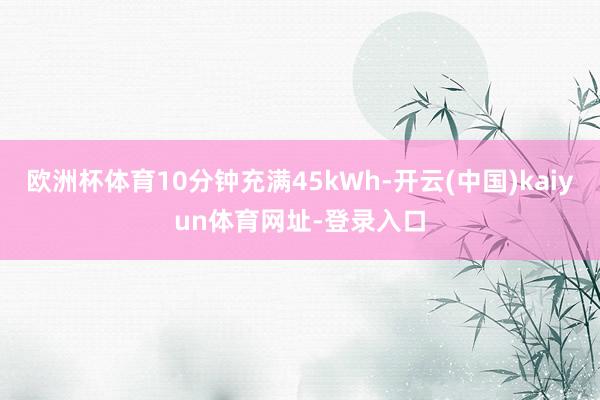 欧洲杯体育10分钟充满45kWh-开云(中国)kaiyun体育网址-登录入口