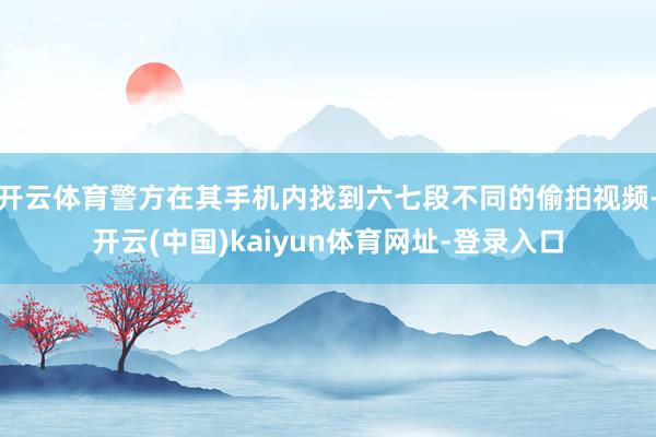 开云体育警方在其手机内找到六七段不同的偷拍视频-开云(中国)kaiyun体育网址-登录入口