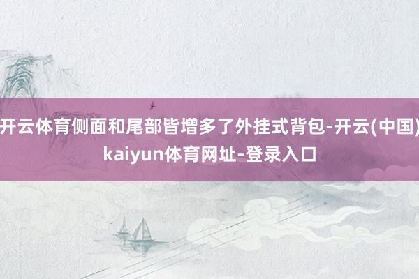 开云体育侧面和尾部皆增多了外挂式背包-开云(中国)kaiyun体育网址-登录入口