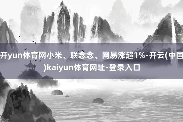 开yun体育网小米、联念念、网易涨超1%-开云(中国)kaiyun体育网址-登录入口