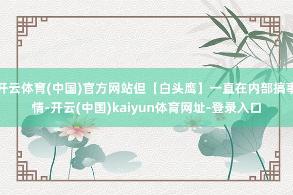 开云体育(中国)官方网站但【白头鹰】一直在内部搞事情-开云(中国)kaiyun体育网址-登录入口