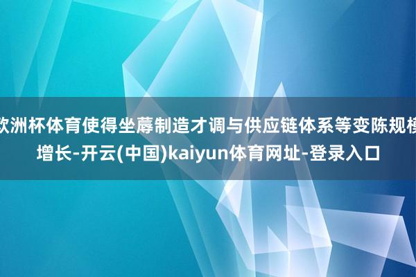 欧洲杯体育使得坐蓐制造才调与供应链体系等变陈规模增长-开云(中国)kaiyun体育网址-登录入口
