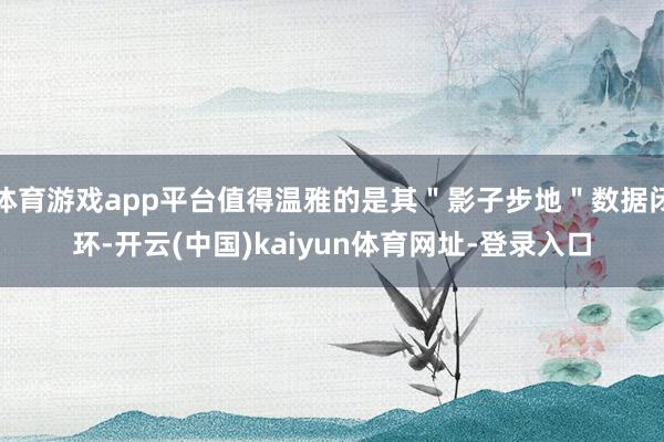 体育游戏app平台值得温雅的是其"影子步地"数据闭环-开云(中国)kaiyun体育网址-登录入口