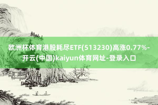 欧洲杯体育港股耗尽ETF(513230)高涨0.77%-开云(中国)kaiyun体育网址-登录入口