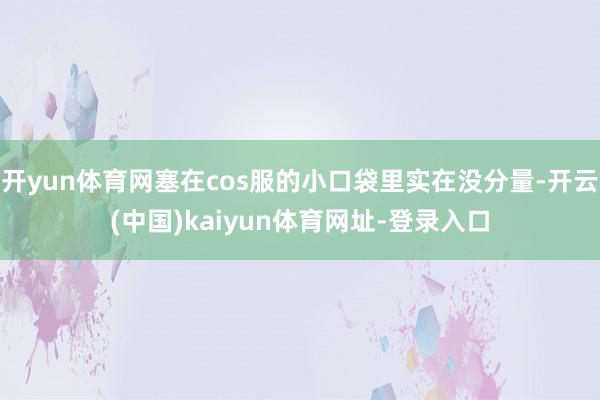 开yun体育网塞在cos服的小口袋里实在没分量-开云(中国)kaiyun体育网址-登录入口
