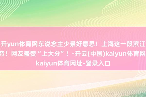 开yun体育网东说念主少景好意思!上海这一段滨江好意思到词穷!网友盛赞“上大分”!-开云(中国)kaiyun体育网址-登录入口