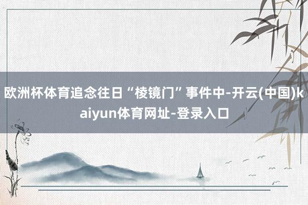 欧洲杯体育追念往日“棱镜门”事件中-开云(中国)kaiyun体育网址-登录入口