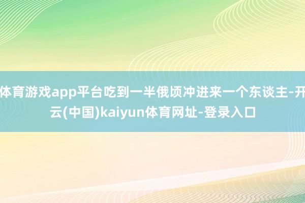体育游戏app平台吃到一半俄顷冲进来一个东谈主-开云(中国)kaiyun体育网址-登录入口