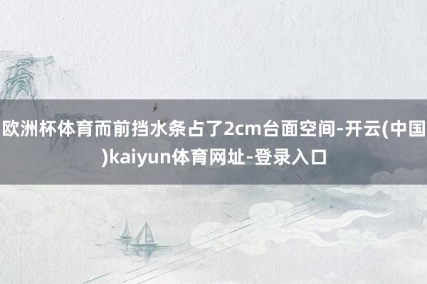 欧洲杯体育而前挡水条占了2cm台面空间-开云(中国)kaiyun体育网址-登录入口