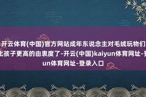 开云体育(中国)官方网站成年东说念主对毛绒玩物们却有着比孩子更高的由衷度了-开云(中国)kaiyun体育网址-登录入口